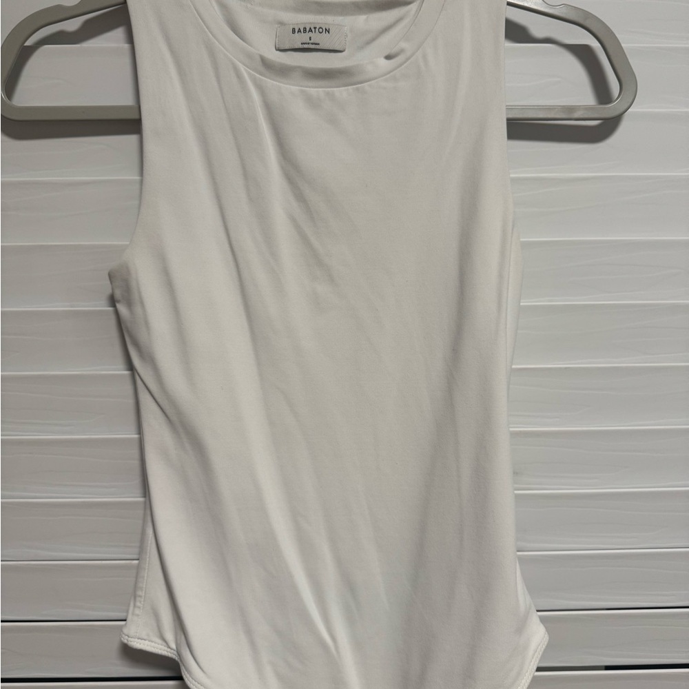 Aritzia Babaton White Tank Top Bodysuit